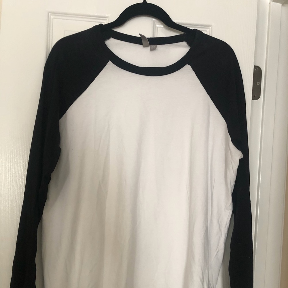 ASOS White and Black Baseball T Shirt